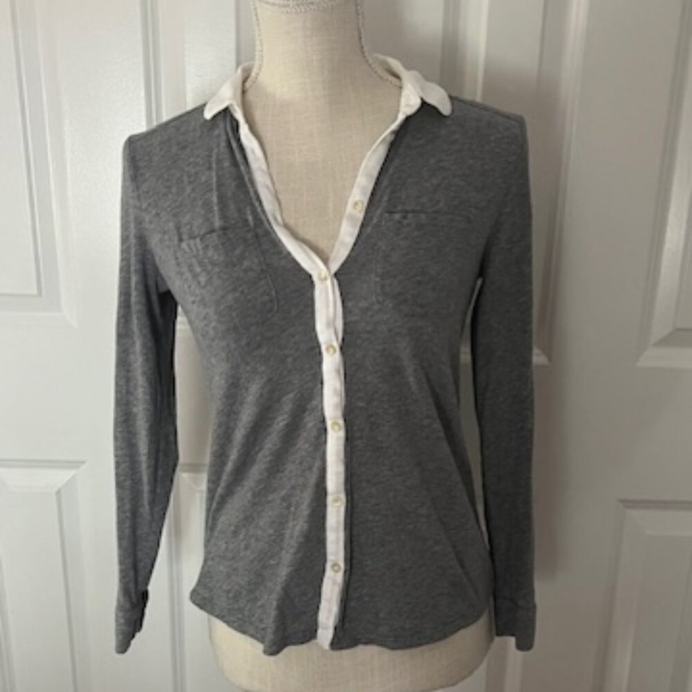 Loft Petite Collared Button Down Utility Shirt - image 4